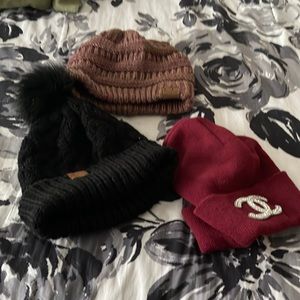 Bundle of winter hats